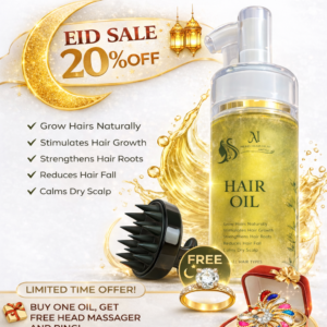 Aneela’s Herbal Hair Grow Oil  With 1Head Massager And 1 Press On Ring Free