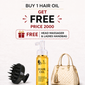 Aneela’s Herbal Hair Grow Oil With 1Head Massager And 1 Press On HandBag Free